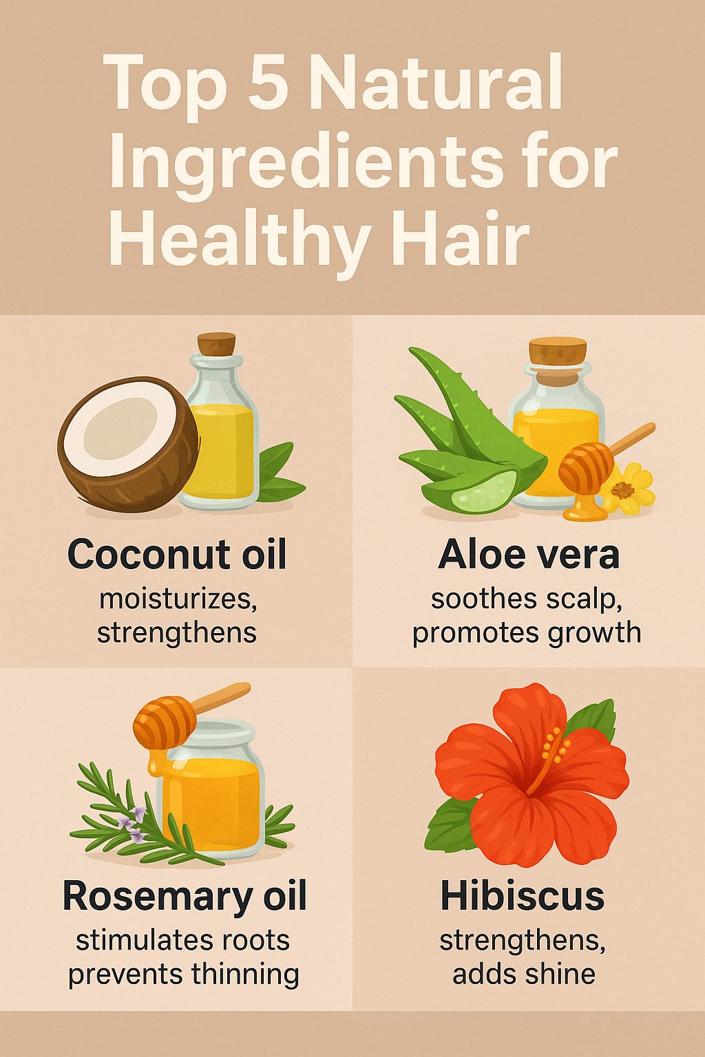 Top 5 Natural Ingredients for Healthy Hair